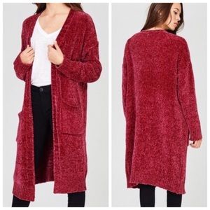 🎉BIG SALE🎉NWT SOFT WINE RED CARDIGAN SWEATER